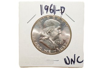 1961-D Franklin Silver Half Dollar Uncirculated