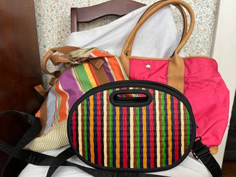 Trio Of Colorful Handbags