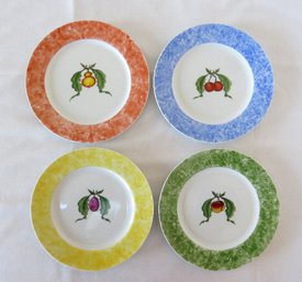 JWB USA Hand-Painted Salad Dessert Plates - Set Of 4 - Colorful Fruit