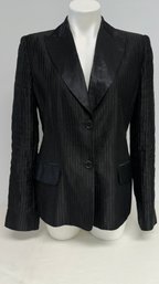 A LUCA D'ALTIERI Collezione Donna Black Dressy Blazer Size 46