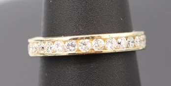 Gorgeous Channel Set Multi Diamond Ring In 14k Yellow Gold