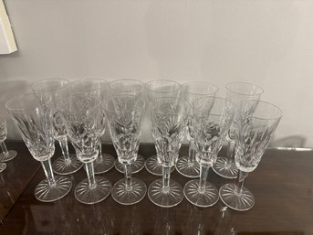 Set Of 12 Waterford Crystal Champagne Flutes