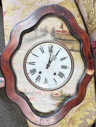 French 19th Century, Wall Clock - Feres Hand Painted