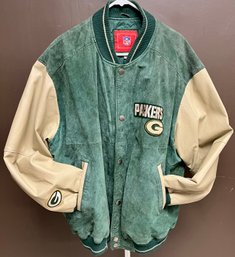 Green Bay Packers Leather & Suede Jacket - Size XXL- Official NFL - Football - Needs Proper Cleaning