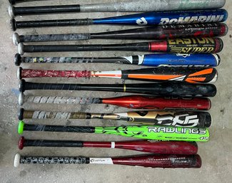 Lot Of 12 Baseball & Softball Bats