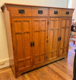 Large Wood Cabinet With Adjustable Shelves