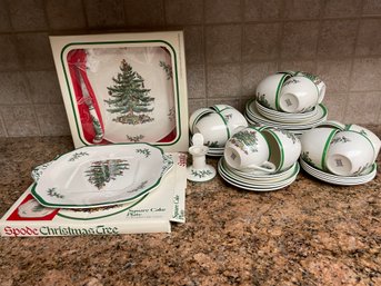 Collection Of Spode Christmas And Copeland Dish Sets. 42 Pieces In Total