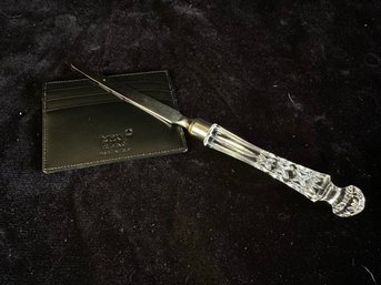 Waterford Crystal Letter Opener And Card Holder