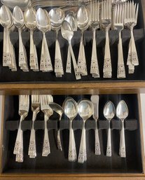 LARGE Beautiful Lot Of Silverplated Flatware