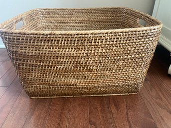 Large Natural Woven Laundry / Carryall Basket