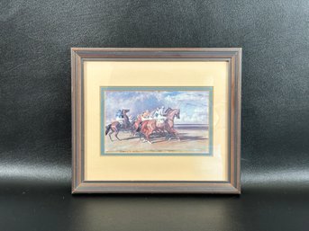 A Vintage Equestrian Print: Under Starter's Orders By Alfred E. Munning