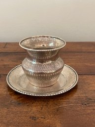 Coin Silver Cup And Plate