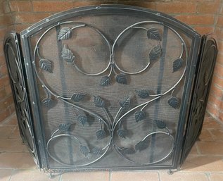 Iron And Mesh Fire Screen