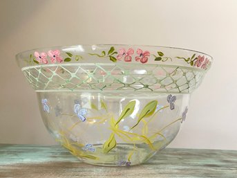 Tracy Porter Hand Painted Glass Bowl