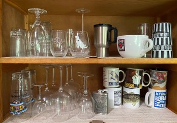 Cabinet Lot Of Cups And More