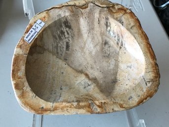 Petrified Wood Bowl, 3 LB 8 Oz, 6 1/2 Inch By 5 1/4 Inch