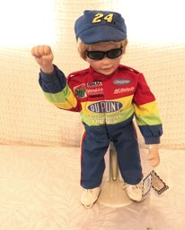 Little Warrior Nascar Doll On Stand Jeff Gordon