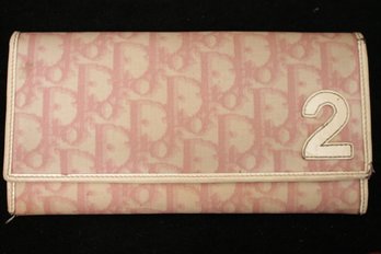Vintage CHRISTIAN DIOR Y2K Pink Monogram Wallet.