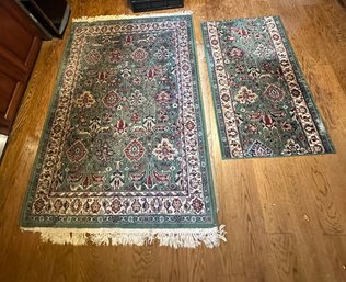 Beautiful Multicolor Kara Mar Karastan 100 Worsted Wool Woven In Belgium - Matching Floral Carpet & Area Rugs