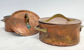 A Pair Of Copper Pots