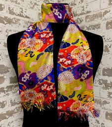 Gorgeous Liberty Of London Psychedelic Silk Floral Scarf