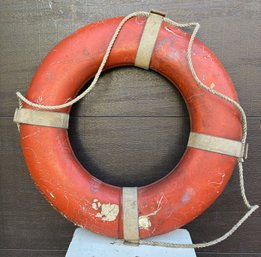 Vintage 30' JIM BUOY Life Preserver Orange Throw Ring