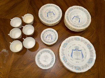 Royal Cauldon Bone China Passover Set ~ Service For 6 ~