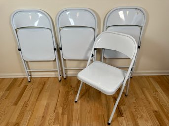 Four Meco Metal Chairs