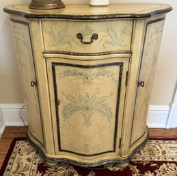 A Vintage Hand Decorated Cabinet Possibly By Hooker Furniture