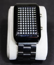 Very Unusual Japanese Contemporary Digital Black Wristwatch