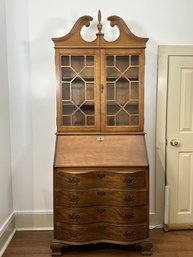 A Gorgeous Vintage Slant Front Secretary Desk By Jasper Cabinet