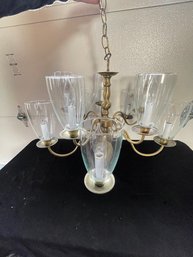 Electric Glass Chandelier Light Fixture