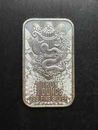 1 Troy Ounce .999 Fine Silver Bar