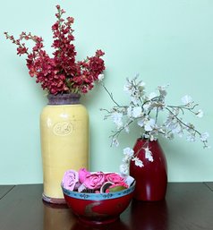 Assorted Faux Floral And Decor