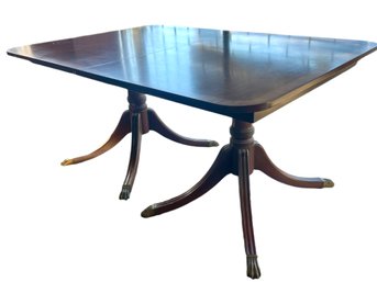 Vintage Mahogany Double Pedestal Dining Table.