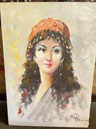 Oil On Canvas  Unframed  Gypsy Girl