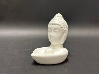 Buddha Incense Burner In White Ceramic #1