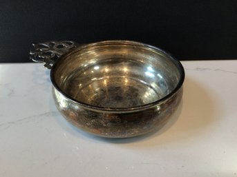 STERLING SILVER BOWL WITH HANDLE 90 GRAMS