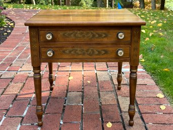 Vintage Hitchcock Furniture Hand Stenciled Autumnal Maple End Table