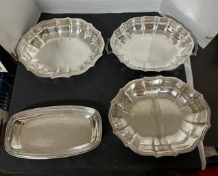 Beautiful Chippendale International Silver Company 697, 6353 Serving Dishes & Serving Plate. RC/ E3