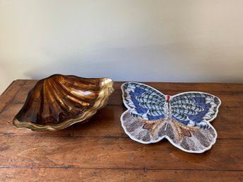 Seashell And Juliska Neiman Marcus Butterfly Bowls