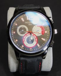 Quartz Movement Novelty Japanese Wristwatch In Black And Red