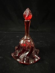 Fenton Art Glass Ruby Red Draped Bell