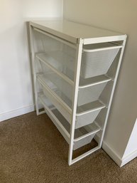 Metal Basket Shelf Unit