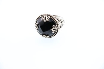 Sterling Silver Smokey Quartz Ring Size 8.50