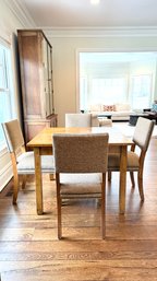 Four Michael Weiss Chairs & Vintage Oak Game Table