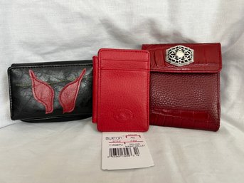 Trio Of Deluxe Women's Leather Wallets