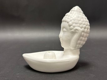 Buddha Incense Burner In White Ceramic #2