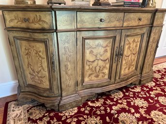 A Vintage Hand Decorated Buffet By Seven Seas Hooker Furniture