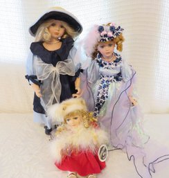 3 Collector Memories Dolls 2 On Stands